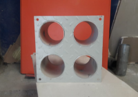 Pasamuros 300x300 mm con ducto 4x4"