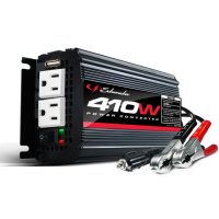 SCHUMACHER XI41B INVERSOR 400W 12V CON CABLES PARA BATERIA Y ADAPTADOR MACHO (USB)