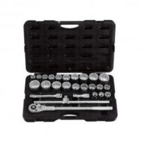 FORCE 6261 JUEGO 26 CUBOS PIEZAS ESPIGA 3/4" MM/PULG. CON ESTUCHE