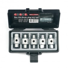 FORCE 5051 JUEGO 5 CUBOA PARA TAPONES DE DRENAJE HEXAGONALES Y CUADRADOS CON ESTUCHE