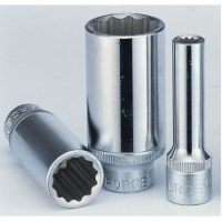 FORCE 5396307 CUBO CROMADO 12 PUNTOS LARGO ESPIGA 3/8'', 7 MM