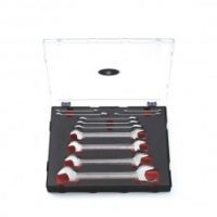 FORCE K5111 JUEGO 11 LLAVES ABIERTAS CROMADAS PLANAS 6-32MM, CON BANDEJA