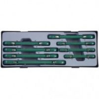 FORCE 50810 JUEGO 8 LLAVES CORONA RATCHET RECTAS 6-22MM