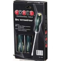 FORCE 2068 JUEGO DESTORNILLADOR CON 6 INSERTOS, 4 RANURADOS 3/4MM 2 PHILLIPS PH1/2