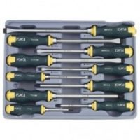 FORCE 2108 JUEGO 10 DESTORNILLADORES DE IMPACTOS .6 PLANOS 4 PHILLIPS