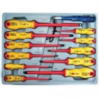 FORCE 2125 JUEGO 11 DESTORNILLADORES Y 1 PROBADOR CORRIENTE PARA ELECTRICISTA