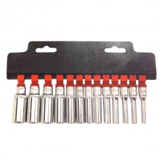 FORCE 2138Q JUEGO DE 13 CUBOS LARGOS 50MM SPLINE ESPIGA 1/4" 4 - 14MM