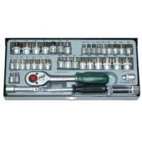 FORCE 3391 JUEGO 39 CUBOS 12 PUNTOS ACCES.ESPIGAS 1/4" Y 3/8" MM Y PULG. C/ESTUCHE