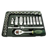 FORCE 3302 JUEGO 30 CUBOS 6 PUNTOS Y ACCESORIOS CROMADOS ESPIGA 3/8" 6-24MM