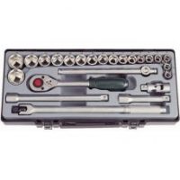 FORCE 4243 JUEGO 24 CUBOS Y ACCESORIOS ESPIGA 1/2" 10-32MM C/MALETIN