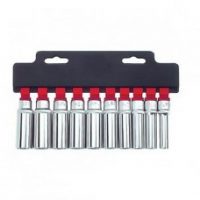 FORCE 41014Q JUEGO 10 CUBOS LARGOS TIPO "SPLINE" ESPIGA 1/2" 10-24MM CON COLGADOR