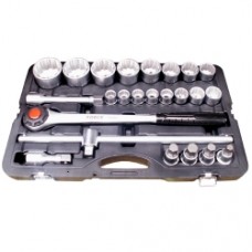 FORCE 6241-72 JUEGO 24 CUBOS Y ACCES. ESPIGA 3/4" 12 PUNTOS C/ESTUCHE NEGRO