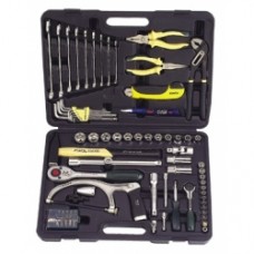 FORCE 4771 JUEGO 77 HERRAMIENTAS ESPIGA 1/4" Y 1/2" Y OTROS EN MALETIN NEGRO