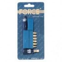 FORCE 2081A JUEGO SOPORTE ANGULAR ESPIGA HEX.1/4" CON 7 PUNTAS PLANO, PHILLIPS, POZIDRIVE