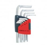 FORCE 5093 JUEGO 9 LLAVES ALLEN CON ABRAZADERA, 1.5 A 10 MM