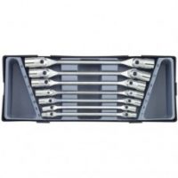 FORCE T5074 JUEGO 7 LLAVES PIPA ARTICULADAS 7-19MM .