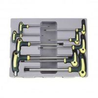 FORCE 50910BS JUEGO 9 DESTORNILLADORES CON MANGO L EN PULGADAS 5/64"-1/2"
