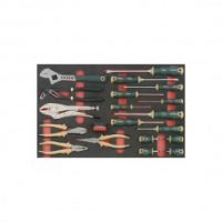 FORCE 2208 JUEGO 20 PIEZAS ALICATES, DESTORNILLADORES, LLAVES ALLEN CON BANDEJA