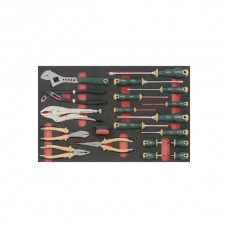 FORCE 2208 JUEGO 20 PIEZAS ALICATES, DESTORNILLADORES, LLAVES ALLEN CON BANDEJA