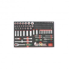 FORCE 41161 JUEGO 116 PIEZAS CUBOS Y ACCESORIOS 1/4" Y 1/2" Y PUNTAS DESTONILLADORAS