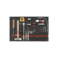 FORCE 5212 JUEGO 21 CINCELES, PUNZONES, MAZO, CUCHILLA,TIJERA LED BLANCO,CALIBRADORES