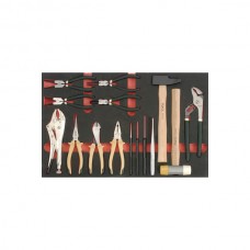 FORCE 5155 JUEGO 15 ALICATES, PUNZONES, MARTILLO, MAZO CON BANDEJA