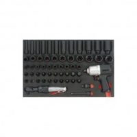 FORCE 4573 JUEGO 57 CUBOS DE IMPACTO 1/2" CORTOS Y LARGOS,} PUNTAS TORX, ACCESORIOS