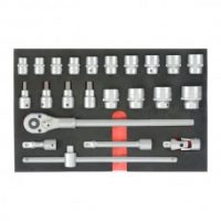FORCE 6232 JUEGO 23 12PUNTOS 3/4" 19-46MM CUBOS ALLEN 14-22MM ACCESORIOS 1/2"