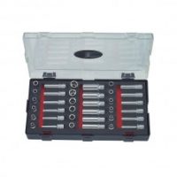 FORCE K2362 JUEGO 36 CUBOS ESPIGA 1/4" CORTOS Y LARGOS 4-13/MM TORX E4-E10 CON ESTUCHE . .