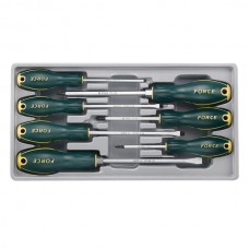 FORCE 20713 JUEGO 7 DESTORNILLADORES 4 RANURADOS, 3 PHILLIPS CON BASNDEJA