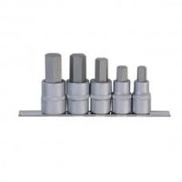 FORCE 4056 JUEGO 5 CUBOS DESTORNILLADORES HEXAGONALES ESPIGA 1/2'', 10MM-19MM