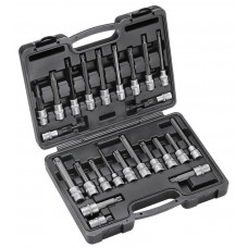 FORCE 4266 JUEGO 26 CUBOS CON PUNTA ESPIGA 1/2" C/ 6 DISTINOS PERFILES DE PUNTA