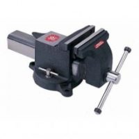 FORCE 6540210 PRENSA DE BANCO DE ACERO CON BASE GIRATORIA 10" PROFUNDIDAD 4"