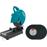 MAKITA LW1401X TRONZADORA DE MESA 14" 3800RPM 15AMP 2200W + 5 DISCOS A-93859