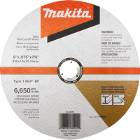MAKITA B-12675 DISCO DE CORTE PARA METAL E INOX PLANO A60T 9"X7/8"X5/64"