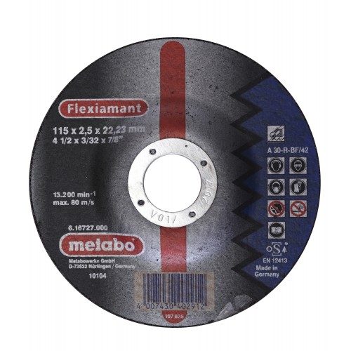 METABO 6.16727 DISCO CORTAR ACERO FLEXIAMANT ACODADO A-30-R 115X2.5X22.2MM