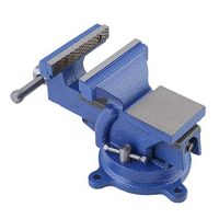 FERRETEC 9855 PRENSA DE BANCO C/YUNQUE GIRATORIA HIERRO FUNDIDO 5" ECONOMICO AZUL