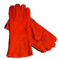 1004 GUANTE CUERO PARA SOLDAR ROJO HILO KEVLAR