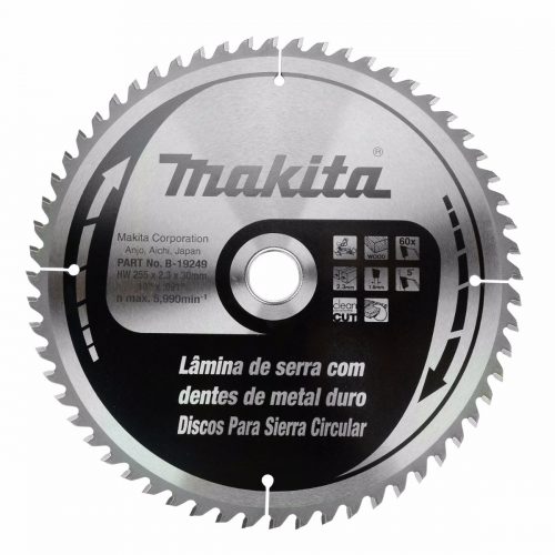 MAKITA B-19249 DISCO DE SIERRA CIRCULAR 60DIENTES 10" PARA MADERA EJE1-3/16"