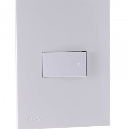 PULSADOR TIMBRE SENCILLO NOVA BLANCO        