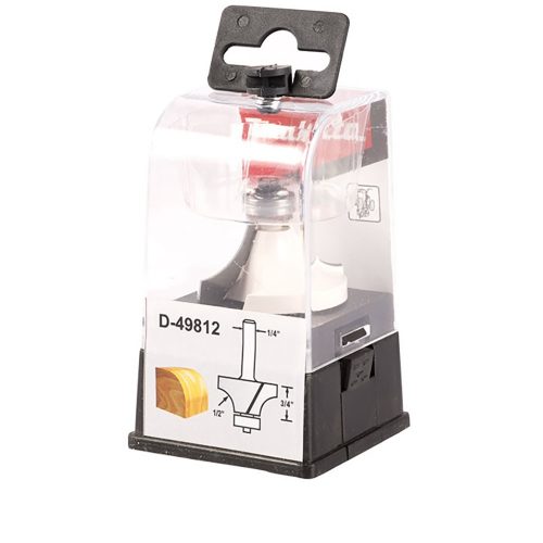 MAKITA D-49812 FRESA REDONDEAR ESQUINAS MADERA, CARBURO TUNGSTENO R1/2'',ESP1/4'',LARGO 2-1/4'' (D-02222 OLD)