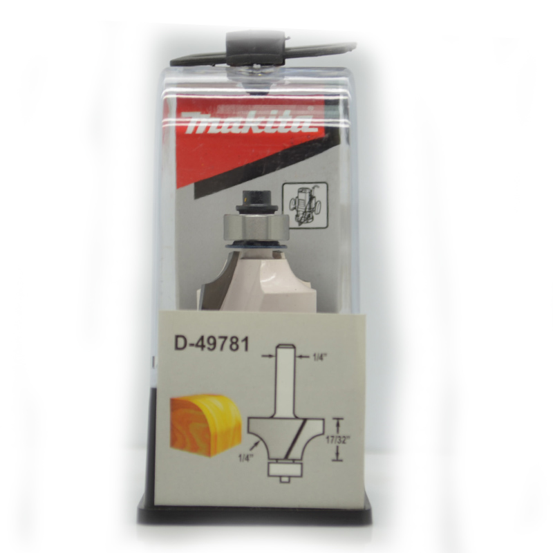 MAKITA D-49781 FRESA REDONDEAR ESQUINAS MADERA, CARBURO TUNGSTENO R1/4'',ESP1/4'',LARGO 2-3/16'' (NEW D-02185)