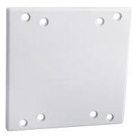 TAPA CUADRADA 4X4" PLASTICA BLANCA