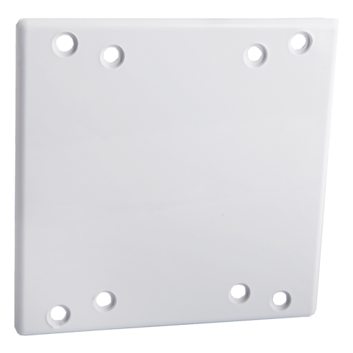 TAPA CUADRADA 4X4" PLASTICA BLANCA