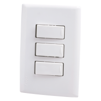 INTERRUPTOR TRIPLE 10A/127V FUGA BLANCO