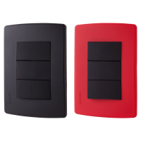 INTERRUPTOR TRIPLE SPAZIO 10 AMP/127 VOLT NEGRO MATE