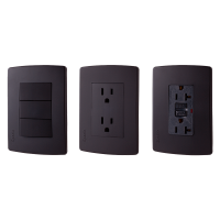 INTERRUPTOR SENCILLO SPAZIO 10 AMP/127 VOLT NEGRO MATE