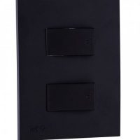 PULSADOR TIMBRE DOBLE NOVA NEGRO MATE       