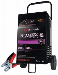 SCHUMACHER SE-3000 CARGADOR DE BATERÍAS CON RUEDAS Y MANIGUETA PARA BATERIAS 6V / 12V / 18V / 24V