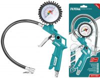 TOTAL TOOLS TAT11601 PISTOLA Y MEDIDOR DE PRESIÓN DE LLANTAS 12 BAR (174PSI)
